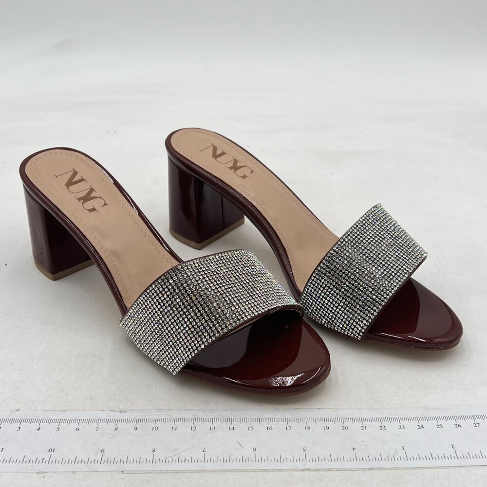 XYD Women's Pattie High Block-Heeled Mule Sandal